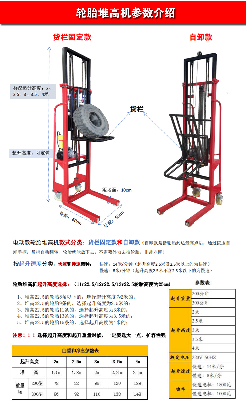 電動(dòng)輪胎堆高機(jī)